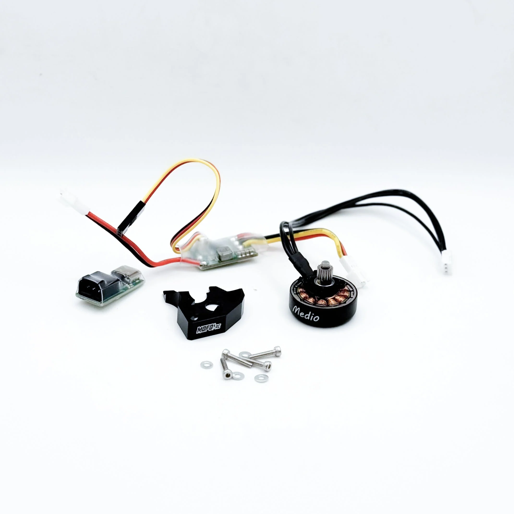 Mofo RC | MVP 2550Kv Brushless Pancake Motor & Rockwolf ESC w/ Forward Facing Mount Combo (For Axial® SCX24™)