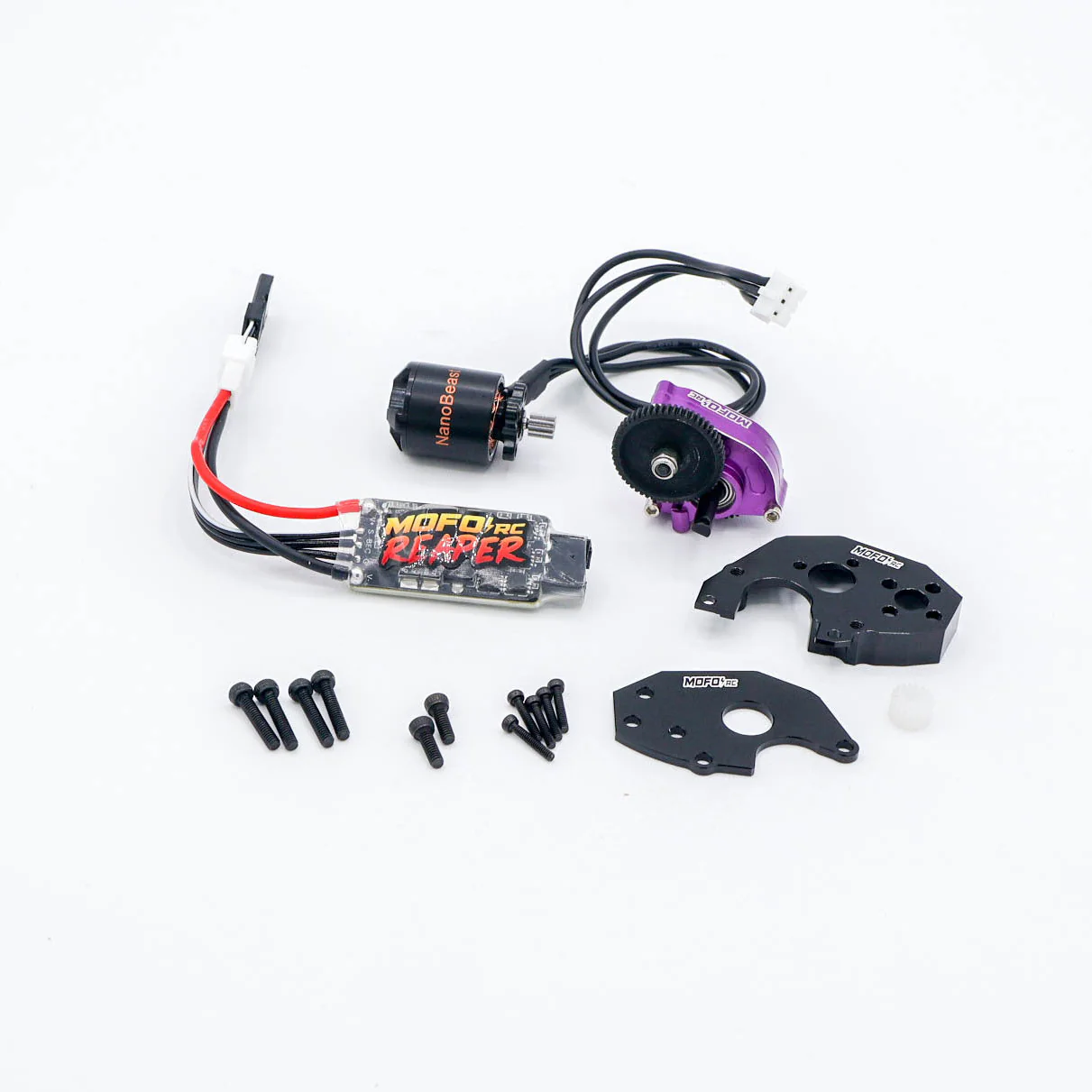 Mofo RC | NanoBeast 3200kv Brushless Motor/Reaper ESC/Standard LCG Mount + Transmission (For Axial® SCX24™/AX24™) - Image 2