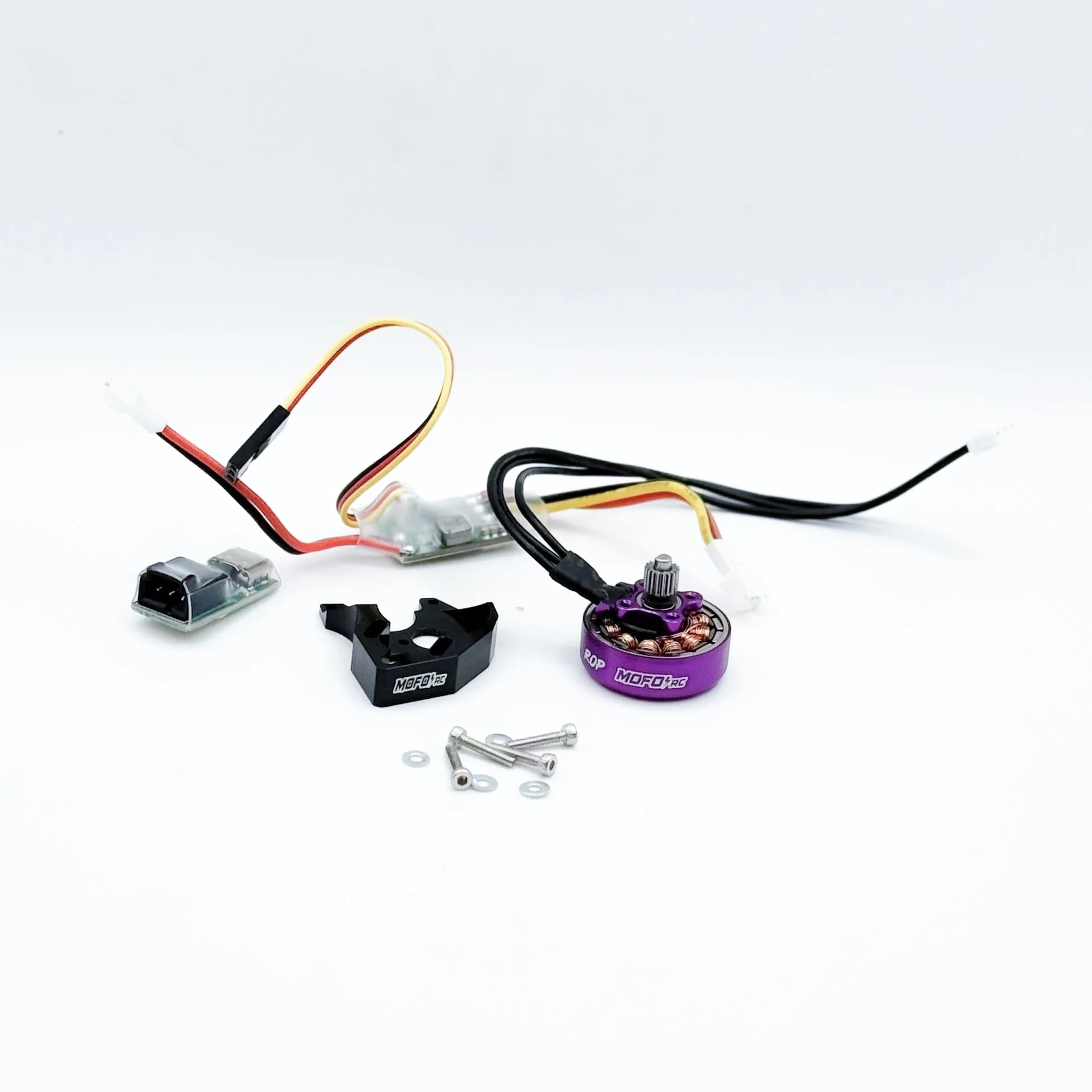 Mofo RC | ROP 3400Kv Brushless Pancake Motor & Rockwolf ESC + Mount Combos- (For Axial® SCX24™/AX24™)