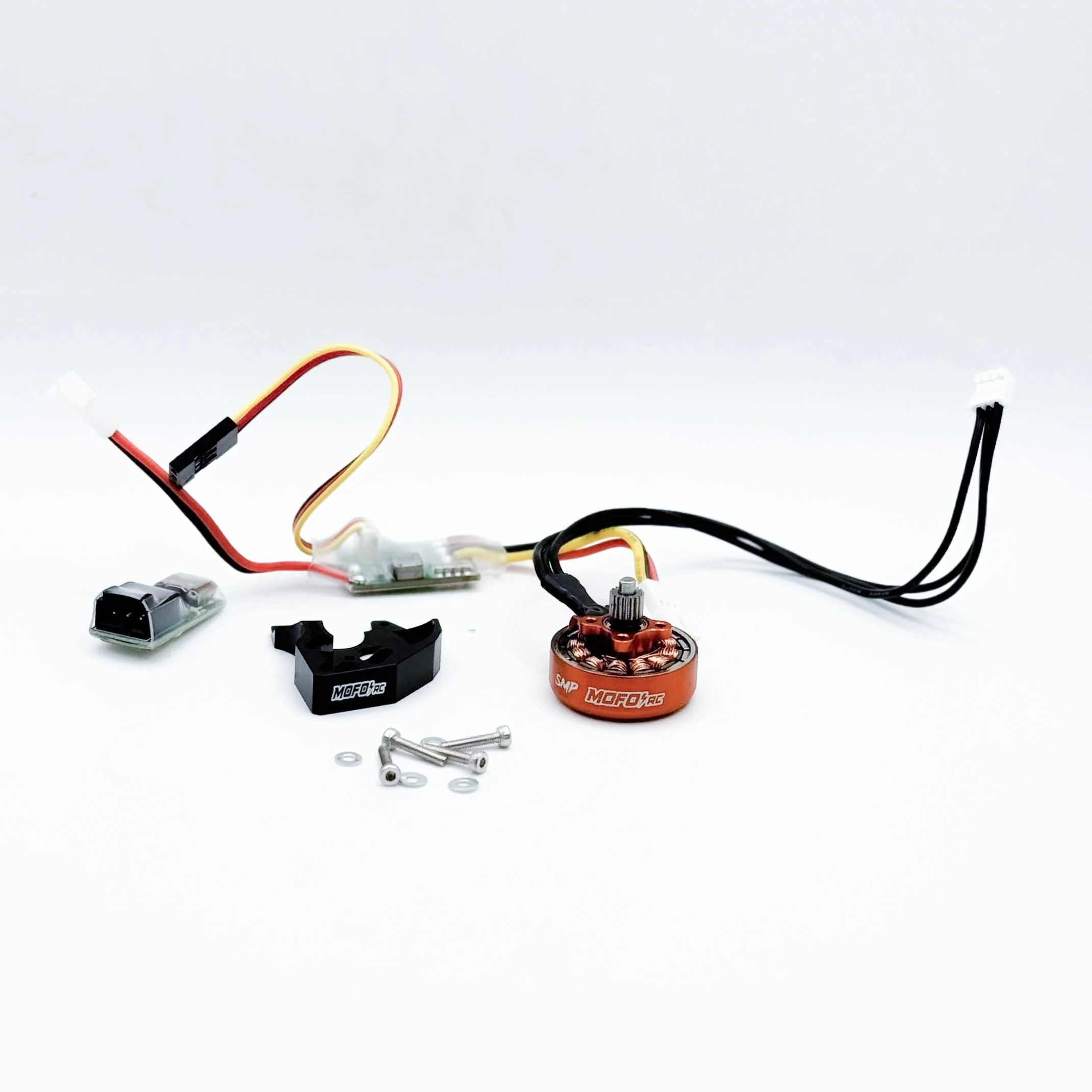 Mofo RC | SMP 1700Kv Brushless Pancake Motor & Rockwolf ESC + Mount Combos- (For Axial® SCX24™/AX24™)