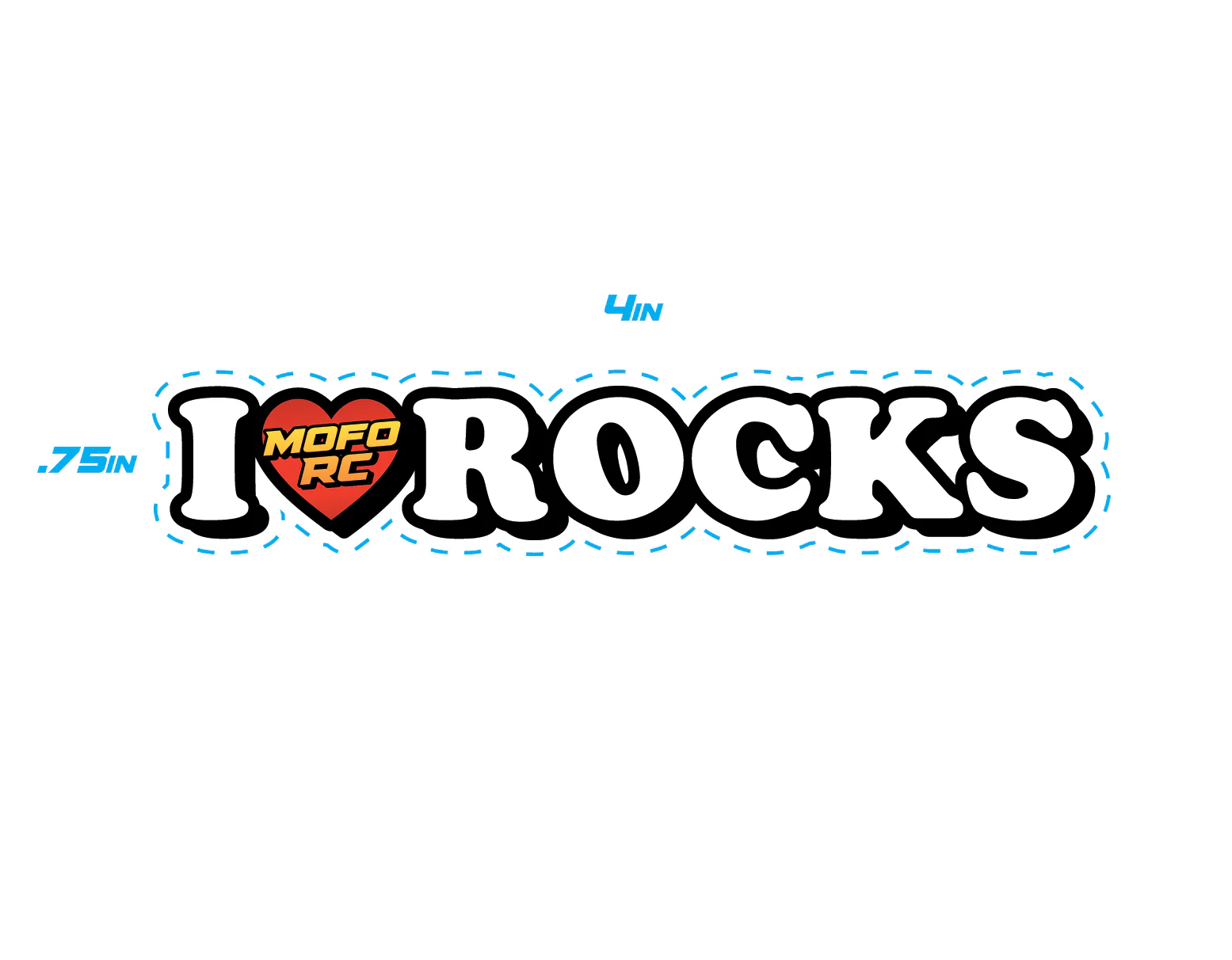 Mofo RC | "I Love Rocks" Sticker Slap - Image 2