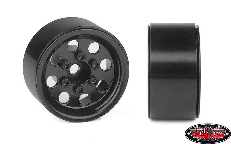 RC4WD | Stamped Steel 1.0" Pro8 Beadlock Wheels - Black (Z-W0358) - Image 4